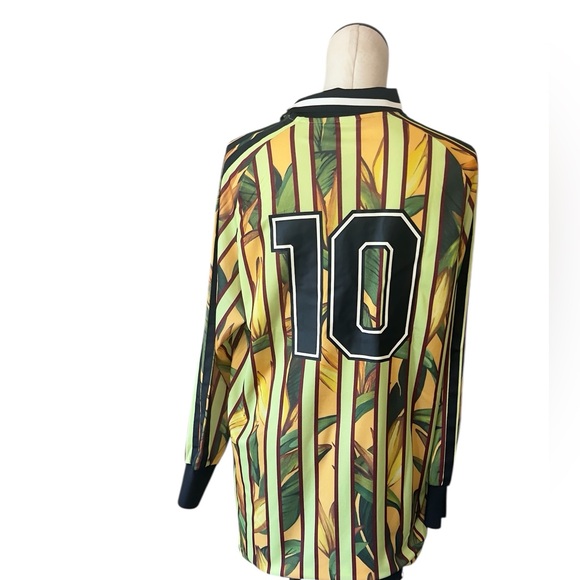 NWT Farm rio X adidas stripes of paradise semi spark dress Oversize Green - Picture 12 of 12